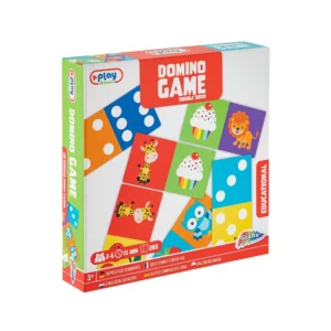 Domino Dvostrani, 28 dvostranih kartica na razne motive i brojeve. Klasična društvena igra domina za cijelu obitelj sa 28 kartonskih pločica. Igra domino namijenjena je za 2 do 6 igrača.