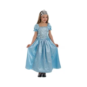 Kostim Princeza plava. Kostim je namijenjen djeci od 4 do 5 godina, visine do 114 centimetara. Izrađen od 100% poliestera. Savršen je za igru, lude partije ili karnevalske povorke.