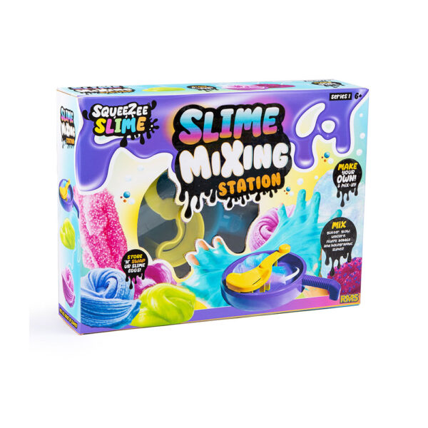 Slime Mixing Station je idealan set za sve male znanstvenike i kreativce! Uključuje sve potrebno za izradu vlastitog slimea kod kuće – boje, glitter, ljepilo i alat za miješanje. Zabavna i edukativna igračka koja potiče maštu i osjetila djece od 6 godina naviše.