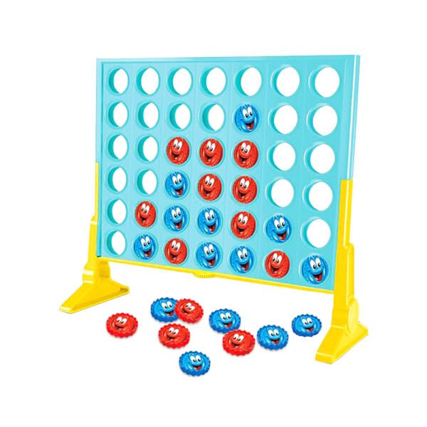Connect 4 društvena igra za dvoje igrača koja potiče logičko razmišljanje i strateško planiranje. Uživajte u klasičnoj igri koja spaja generacije! Set sadrži ploču, 21 crvenu i 21 plavu pločicu. Igra je sigurna i u skladu s EU normama.