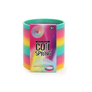 Opruga Maxi Multicolor visine i širine 10 cm, izrađena u veselom spektru duginih boja. Klasična igračka koja zabavlja generacije, idealna za djecu 3+. Sigurna, fleksibilna i beskrajno zabavna!