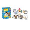 Baby puzzle Vozila, Farma i Zoo set sadrži 6 slagalica dimenzija cca 18 x 13 cm. U pakiranju dolaze tri modela: simpatične životinje s farme, životinje iz zoološkog vrta i razna vozila. Namijenjeno djeci 3+ godine.