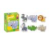 Baby puzzle Vozila, Farma i Zoo set sadrži 6 slagalica dimenzija cca 18 x 13 cm. U pakiranju dolaze tri modela: simpatične životinje s farme, životinje iz zoološkog vrta i razna vozila. Namijenjeno djeci 3+ godine.