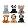 Pliš Eco Wild Life plišanci veličine cca 28 cm dostupni su u 6 modela – nosorog, panda, slon, tigar, lav i majmun. Izrađeni su od recikliranih plastičnih boca, sigurni za djecu stariju od 3 godine i u skladu s EU normama.