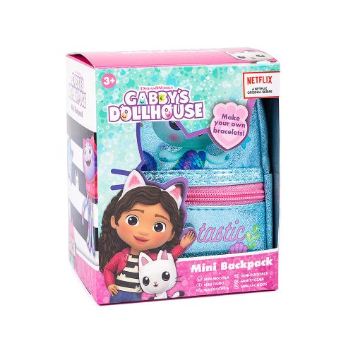 gabbys-dollhouse-privjesak-i-ruksak-8 Gabby’s Dollhouse mini ruksak s privjeskom i setom perlica za izradu narukvica. Tri šarena modela s motivima omiljenih likova, idealno za male obožavatelje serije.