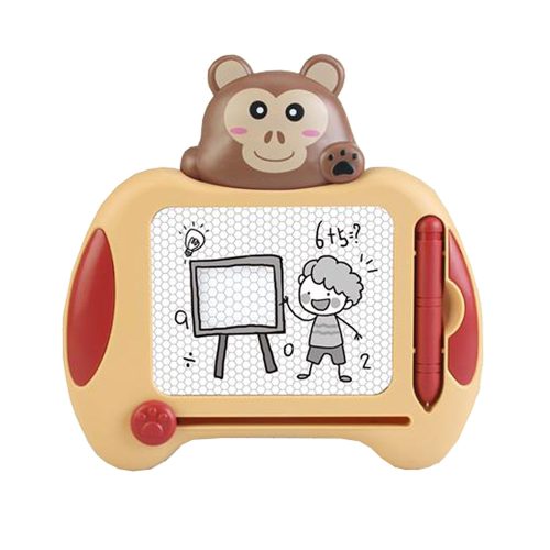 Ploča Piši Briši Animal je 2-u-1 edukativna igračka s motivima pande, majmuna i žabice 🐼🐵🐸. Djeca mogu crtati, pisati i učiti, a s druge strane igrati mini labirint-igru. Idealna za razvijanje kreativnosti, logike i motorike – bez papira i nereda!