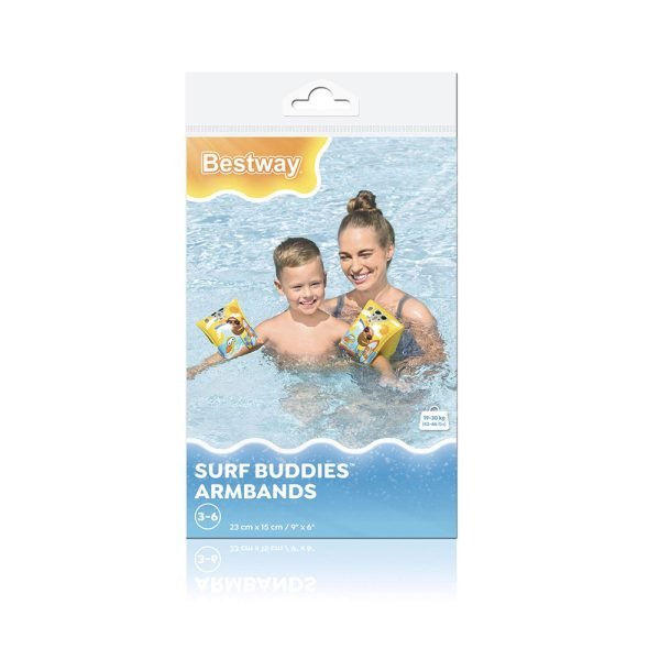Rukavice Surf Buddy savršen su izbor za djecu od 3 do 6 godina koja uče plivati. Izrađene od kvalitetnog i sigurnog PVC materijala, pružaju stabilnost, sigurnost i zabavu u vodi.