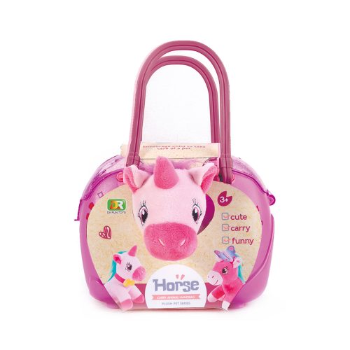 plisani-jednorog-u-torbici-3 Plišana igračka jednorog u torbici (2 modela) – mekani plišanac s dodacima za uređivanje i torbicom za nošenje. Idealno za djecu 3+ godine. Sigurna igračka prema EU normama, potiče maštu i brigu o ljubimcu.