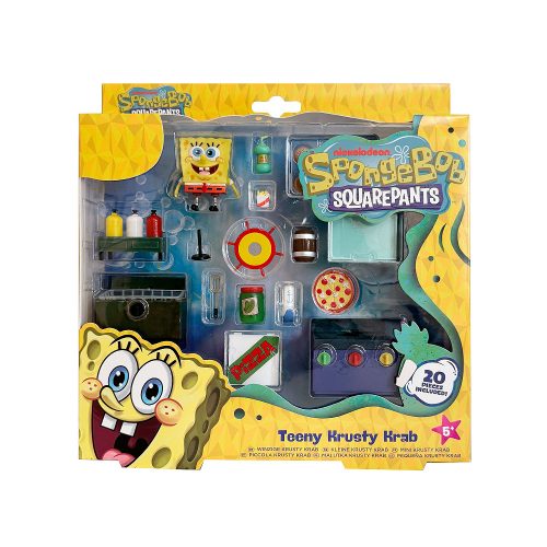 spuzva-bob-teeny-krusty-krab-3 Uronite u podvodni svijet Bikini Bottoma sa setom Spužva Bob Teeny Krusty Krab! 🎉 Ovaj set od 20 dijelova uključuje mini figuricu Spužva Boba, pribor za kuhanje, hranu i detalje iz slavnog restorana Krusty Krab. Savršen je za male obožavatelje crtića i maštovitu igru. 🌊