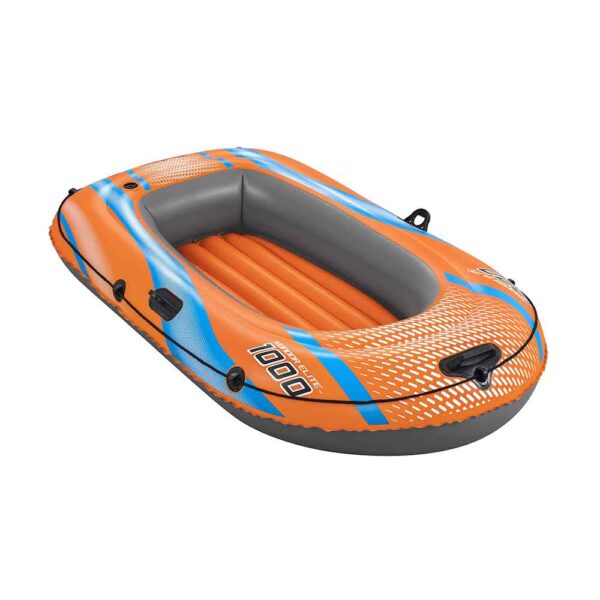 Čamac Kondor Elite Bestway 162x96 cm, nosivost 80 kg. Vinilni čamac na napuhavanje s 3 zračne komore i napuhavajućim dnom. Savršen za ljeto na vodi.