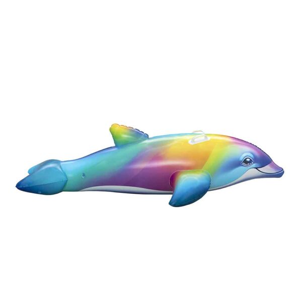 Jahajući delfin Bestway za djecu 3+ godina. Napuhani delfin s ručkama, nosivost do 54 kg – idealan za bazen i more.