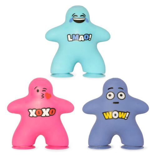 rastezljivi-stuck-dudes-6 SQUISHY Stuck Dudes je mekana antistres igračka veličine 11 cm s ljepljivim prijanjalicama. Može se stiskati, rastezati i lijepiti na glatke površine. Zabavna igračka za djecu stariju od 3 godine.