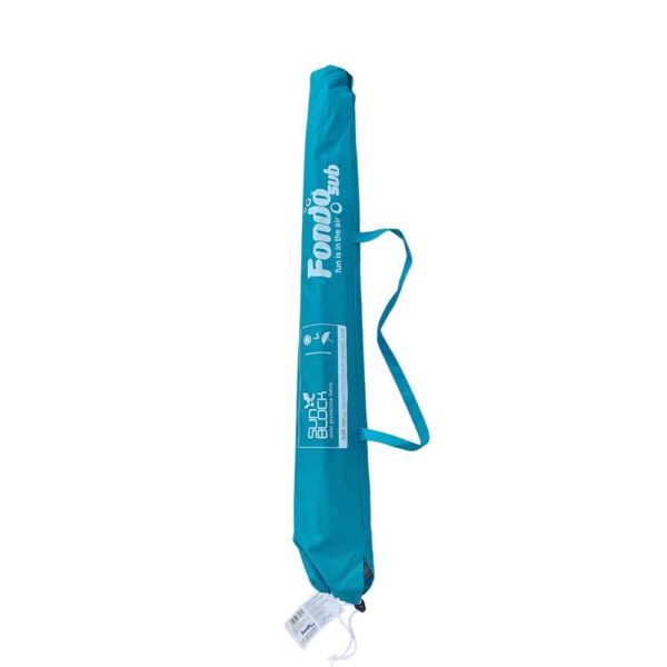 Suncobran Deluxe promjera 220 cm pruža veliku površinu hlada i učinkovitu UV zaštitu. Izrađen je od kvalitetnog poliestera 120 g/m², opremljen s 8 rebara od fiberglasa, aluminijskom šipkom 28/32 mm i ventilacijskim otvorom za bolju cirkulaciju zraka. Dostupan u 6 atraktivnih boja.