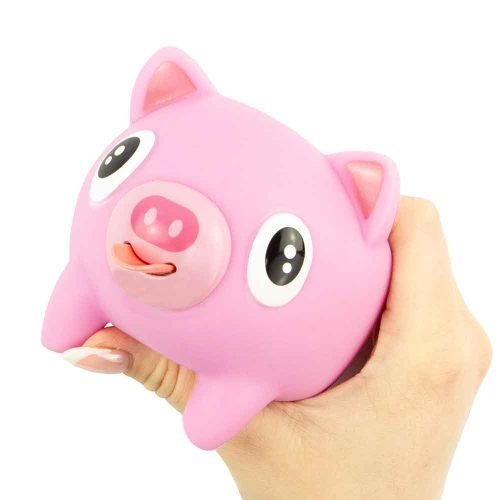 Simpatični Noisy Pig prilikom stiskanja trbuščića isplazi jezik i proizvede smiješan zvuk. Mekana senzorna igračka dostupna je u ružičastoj, bijeloj i žutoj boji. Baterije nisu potrebne, a namijenjena je djeci od 3 godine. Dimenzije su približno 10,5 × 9,5 × 9 cm.