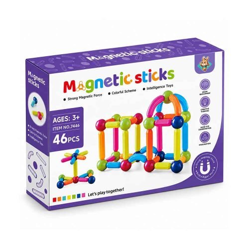 igra-magnetnih-stapica-3 Magneta Magnetic Sticks magnetni štapići za slaganje 46 dijelova u pakiranju