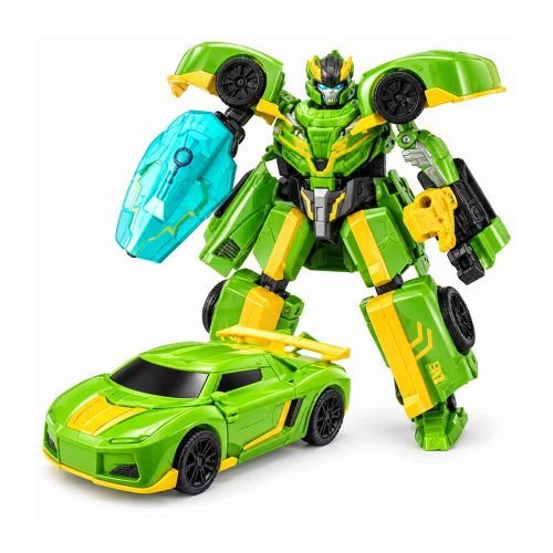 Transformirajući robot-vozilo Mecha League ručno se pretvara iz robota u sportski automobil, tenk, helikopter ili futurističko vozilo, ovisno o modelu. Dostupno je sedam različitih izvedbi. Dimenzije pakiranja: 17,5 × 13 × 5 cm.