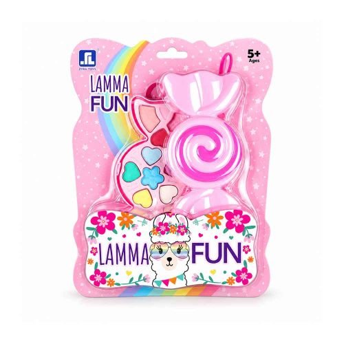 Dječja šminka Lamma Fun Candy dolazi u ružičastoj kutijici u obliku bombona. Sadrži devet različitih nijansi, ugrađeno ogledalo i dvostrani aplikator. Namijenjena je djeci od 5 godina. Dimenzije pakiranja: 26,5 × 21 × 4,8 cm.