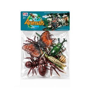 Set Insekti Animals 6/1 u prozirnoj vrećici s tirkiznim zaglavljem i dobnom oznakom 3+