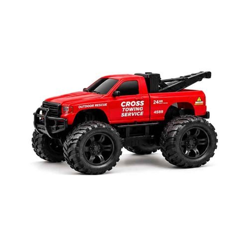 Crveni jeep igračka Tiger Pick-Up s velikim crnim kotačima i krakom za vuču bez pakiranja