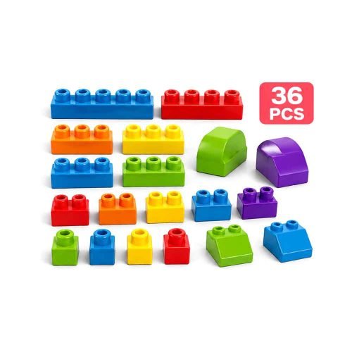 elike mekane kocke Big Soft Building Blocks u različitim bojama i oblicima, set 36 dijelova